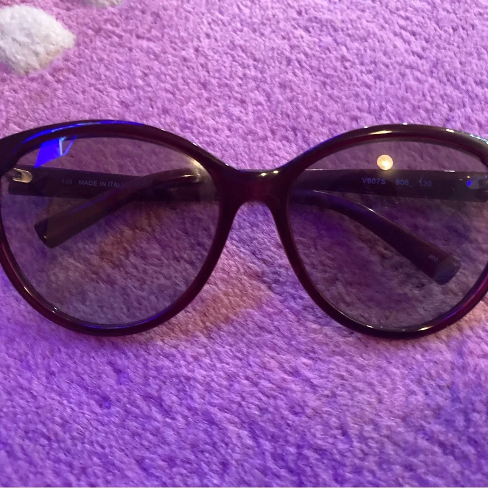 Valentino Dark Red Rounded Cat Eye Women’s Designer Summer Sunglasses